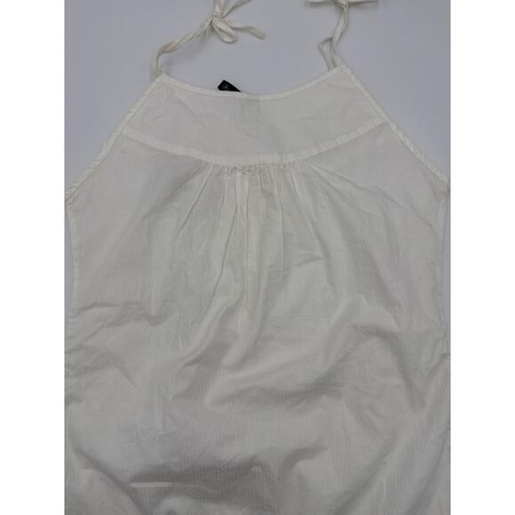 Pepe Jeans Womens Tank Top Alie White Embroidered Size XL Shoulder Ties Read - Picture 9 of 11